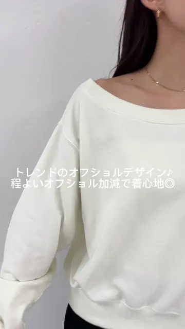 tシャツ 「華奢見え」オフショルスウェット「新色追加/WEB限定」 レディース 華奢見え/春まで使える♪】オフショルスウェット《新色追加/WEB