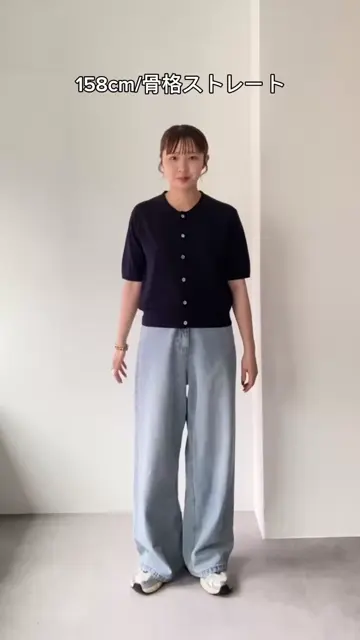 高見え/幅広いテイストに〇】サラモチ衿付き半袖カーディガン《WEB限定