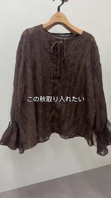 ブラウス シャツ 「AW先行予約」シアーチェックスキッパーブラウス「WEB限定カラーあり」 レディース AW先行予約】シアーチェックスキッパーブラウス《WEB限定カラー