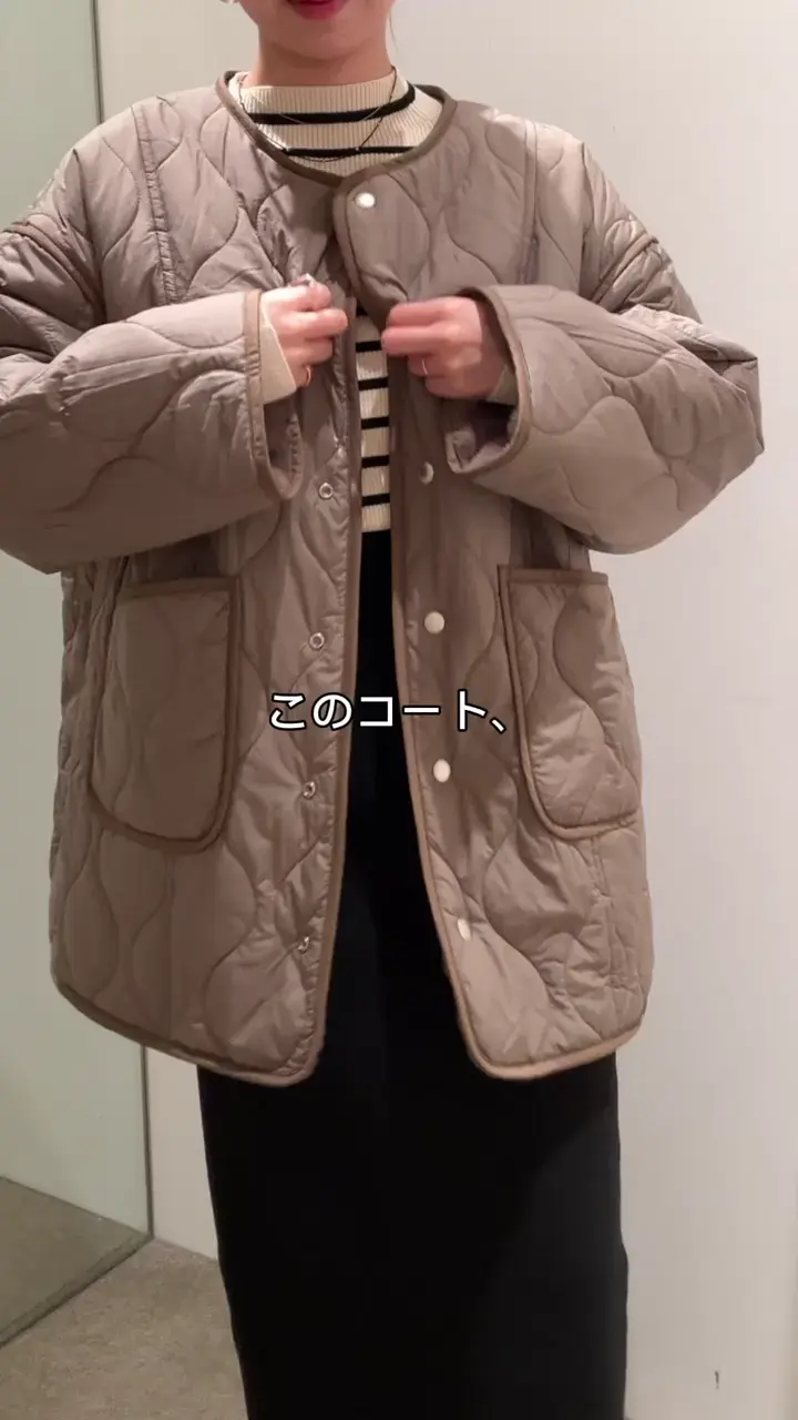 2WAY仕様/軽量&防寒/大人のこなれ感】キルティングリバーシブルファー