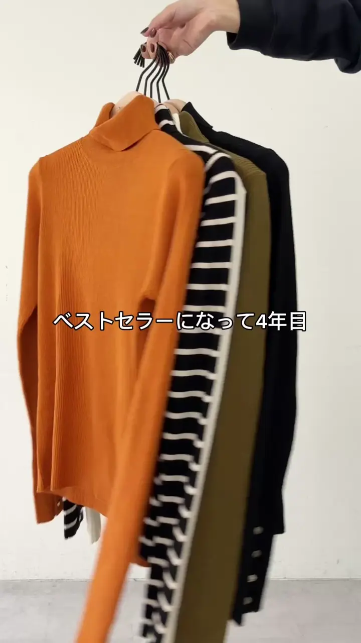 newボタン/25色展開】リブ袖口ボタンタートル《WEB限定カラーあり