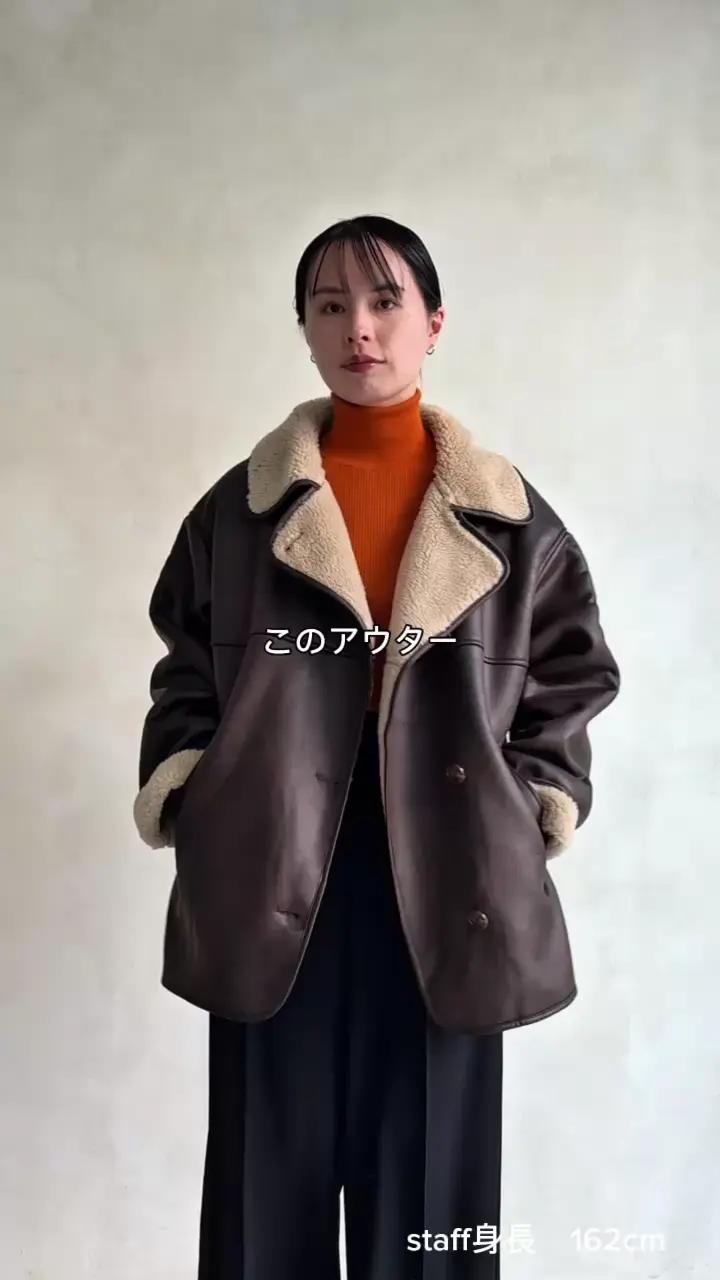 フェイクムートンミドルコート | DISCOAT(ディスコート)レディース