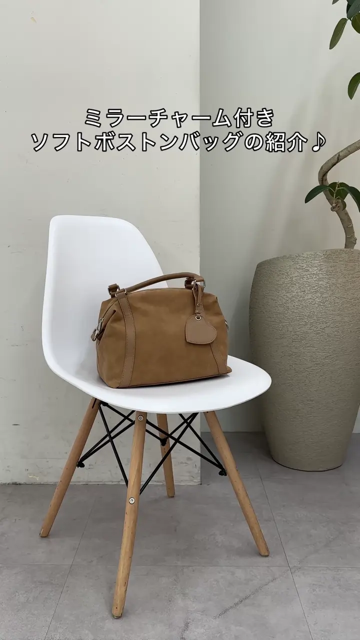 完売カラー再入荷♡/SS先行予約】ミラーチャーム付ソフトボストン