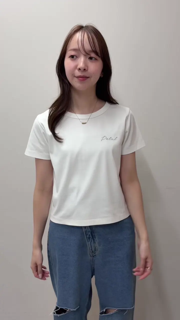 WEB限定】前後2WAYロゴ刺繍ミニTシャツ | DISCOAT(ディスコート