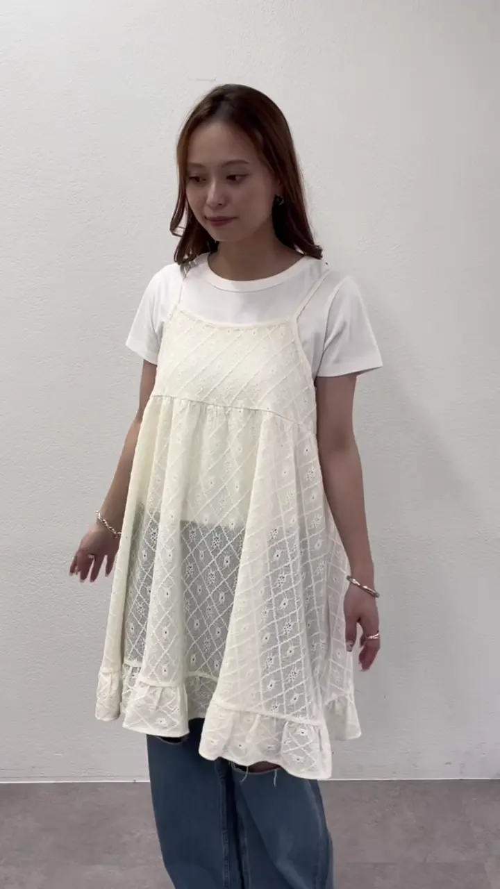 WEB限定】ティアードカットジャガードキャミチュニック | DISCOAT