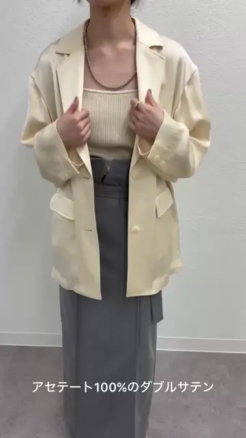 周りと差がつく》《オケージョンにも》ダブルサテンジャケット