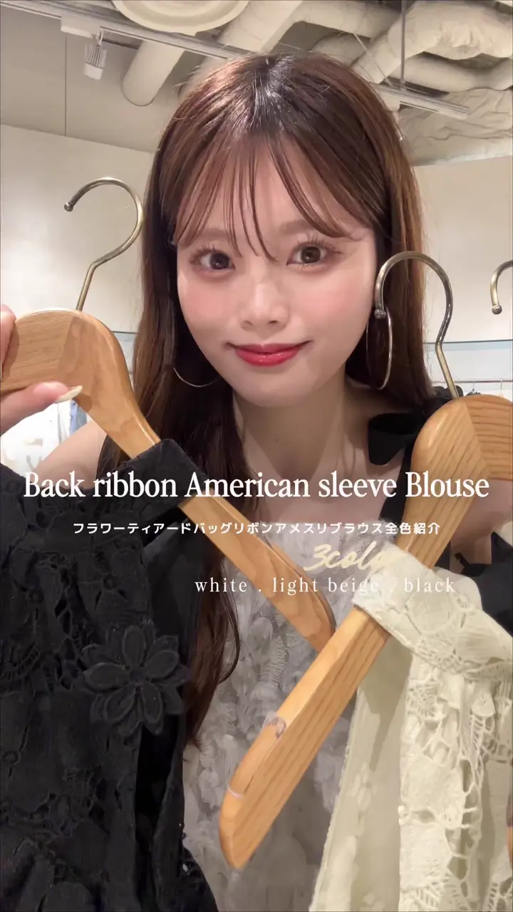 SALON by Chico】フラワーティアードバックリボンアメスリブラウス 