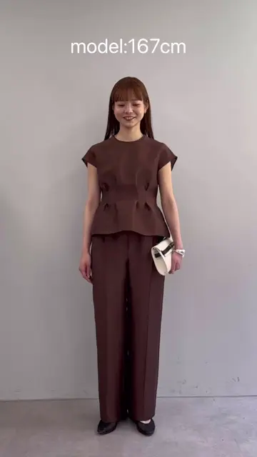 セットアップ対応可》シルキーダブルクロスワイドパンツ | Drawing