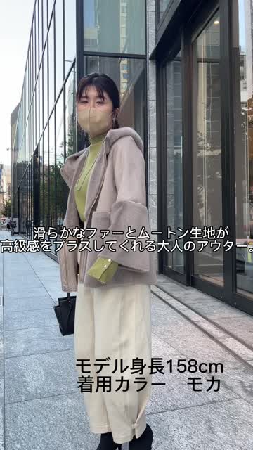 ムートン×ファーフードジャケット 楽天市場】Wフェイス ラムムートン