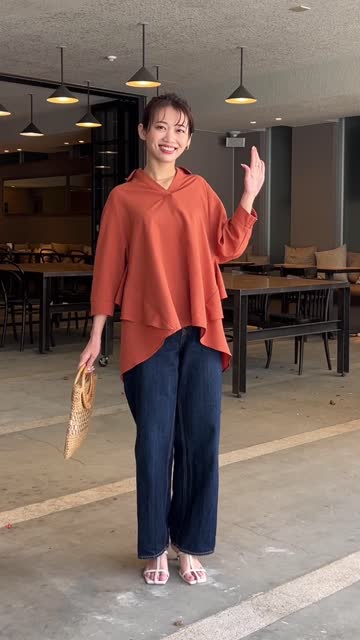 トップス towa BACKフリルリネンタッチスキッパーシャツ | Chez toi(シェトワ
