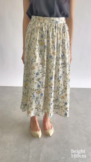 花柄プリントギャザースカート | La boutique BonBon(ラブティック  