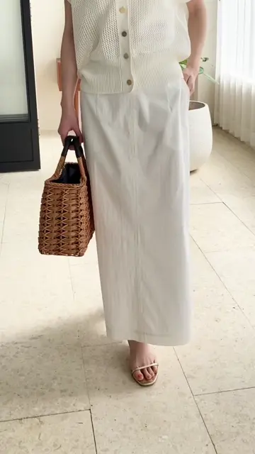 コットンナイロンマキシナロースカート | La boutique BonBon