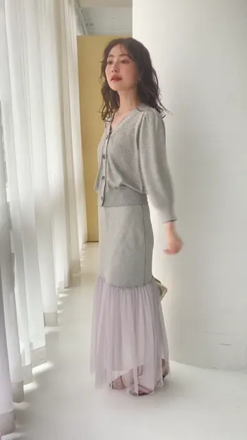 ラメVネックカーディガン | La boutique BonBon(ラブティック
