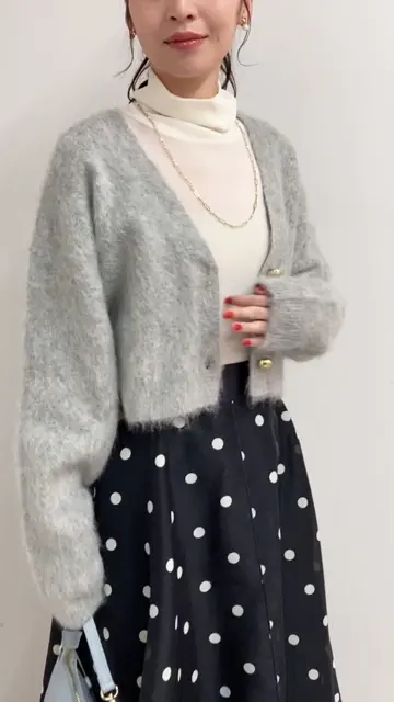 ふわモテ】コロコロボタンヘアリーニットカーディガン | La boutique