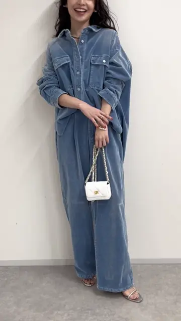 セットアップ可】別珍デニムシャツ | La boutique BonBon(ラブティック