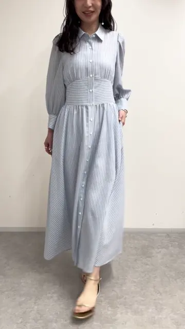 最強お上品】バックレースアップシャツワンピース | La boutique