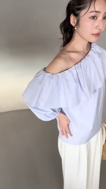 最強華やぎ◎】ワンショルラッフルフリルブラウス | La boutique