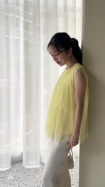 tシャツ 「さらっと着映え」チュールレイヤードカットソー レディース さらっと着映え】チュールレイヤードカットソー | La boutique