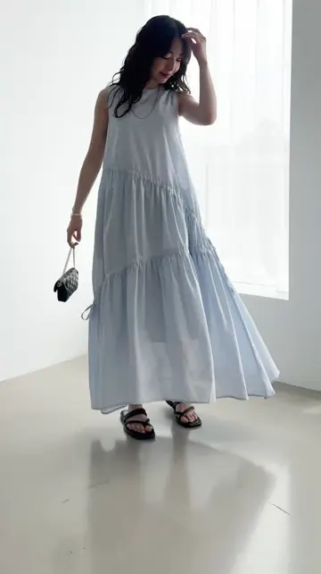 Lure you in アシンメトリーリボンワンピース soda 最強愛されワンピ】アシンメトリーリボンリネンミックス