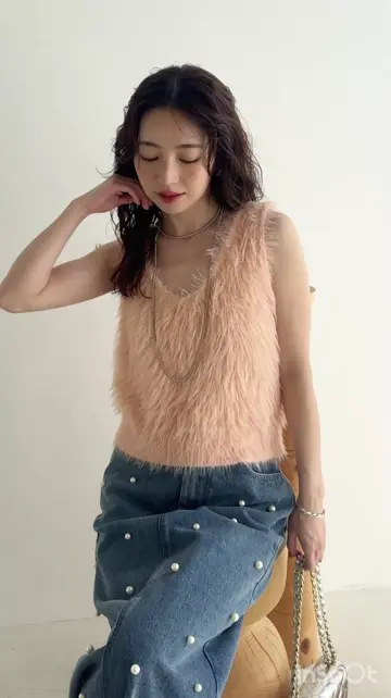ロングフェザー2WAYニット | La boutique BonBon(ラブティック