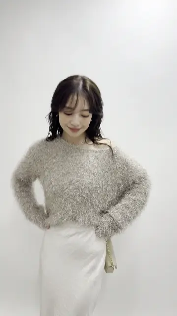 最強モテニット】フェザーヤーンラメニット | La boutique