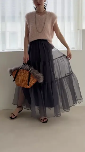 アンサンブル可】ヘアリーフェザー前後2WAYフレンチニット | La