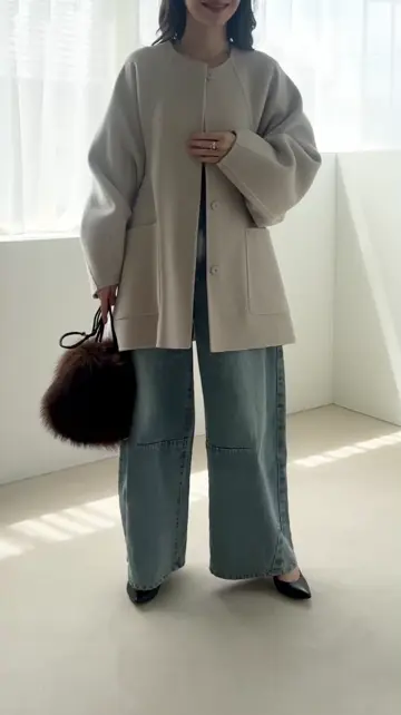 miki監修カラーあり・新色登場】ライトラグランフレアコート | La