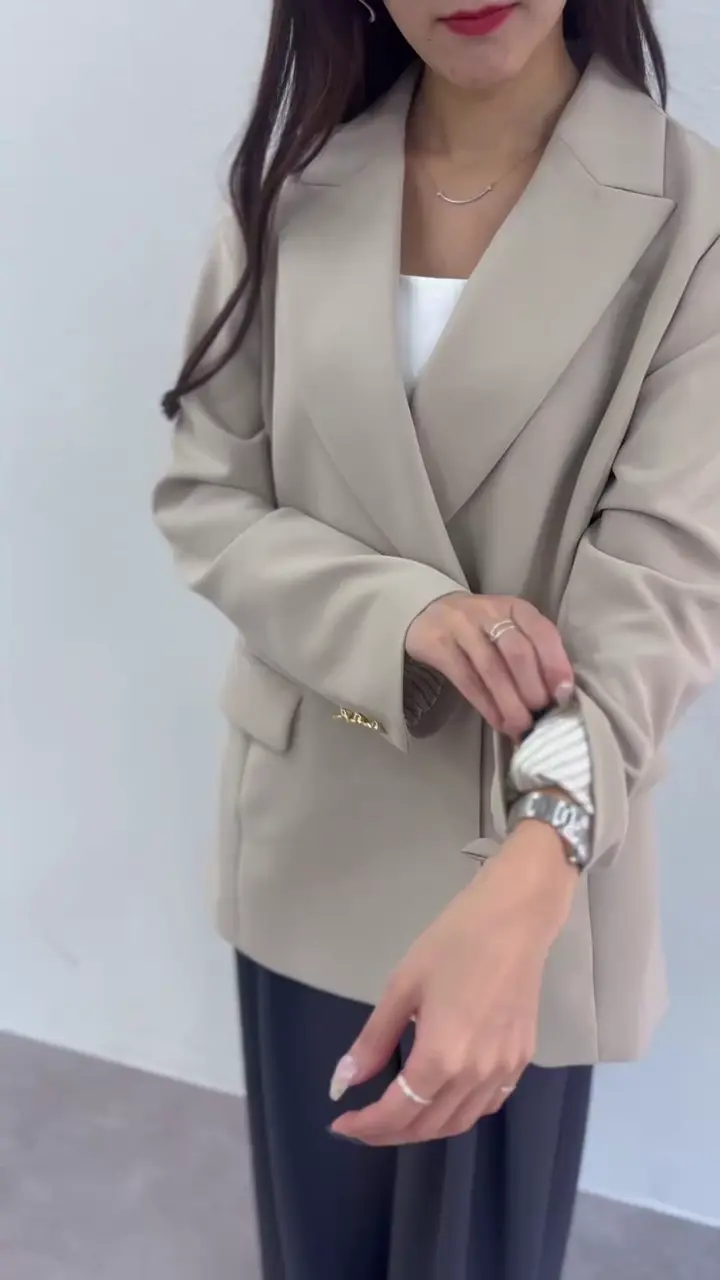 ベストセラー・トールサイズ登場！・美シルエット】メタル釦ダブル