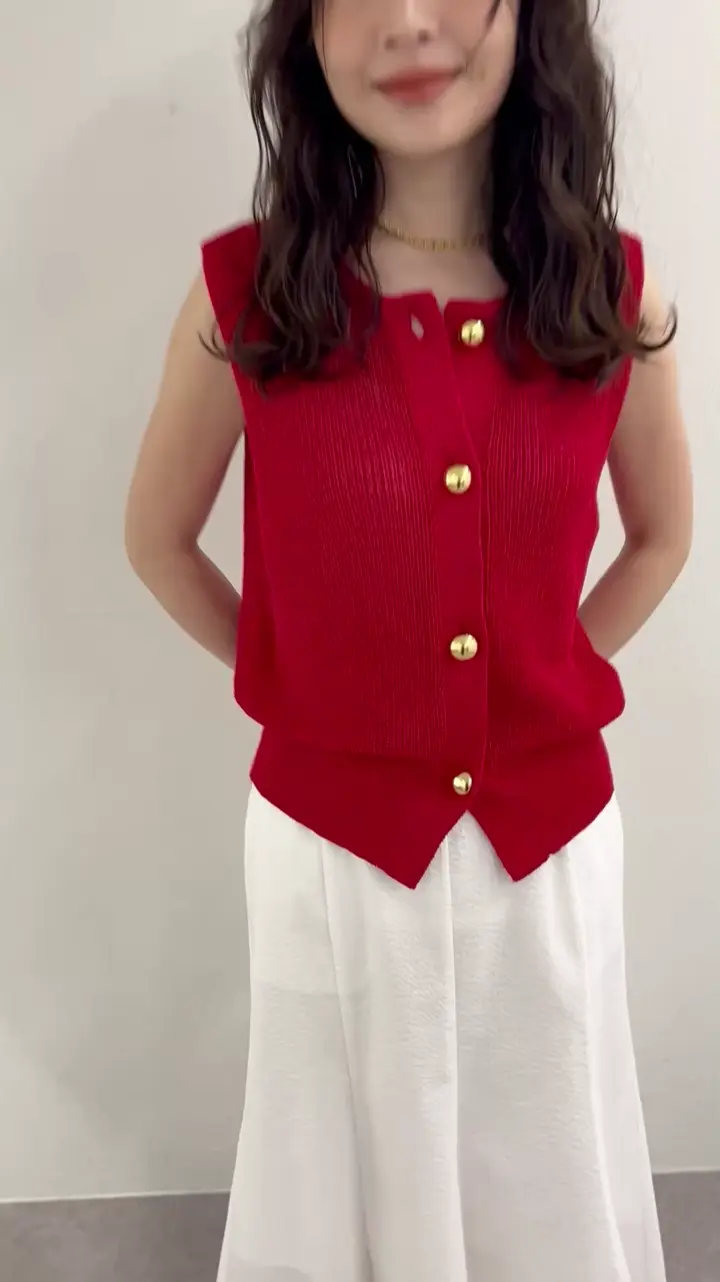 程よい抜け感】ギマコットン前後2WAY片畦ベスト | La boutique BonBon