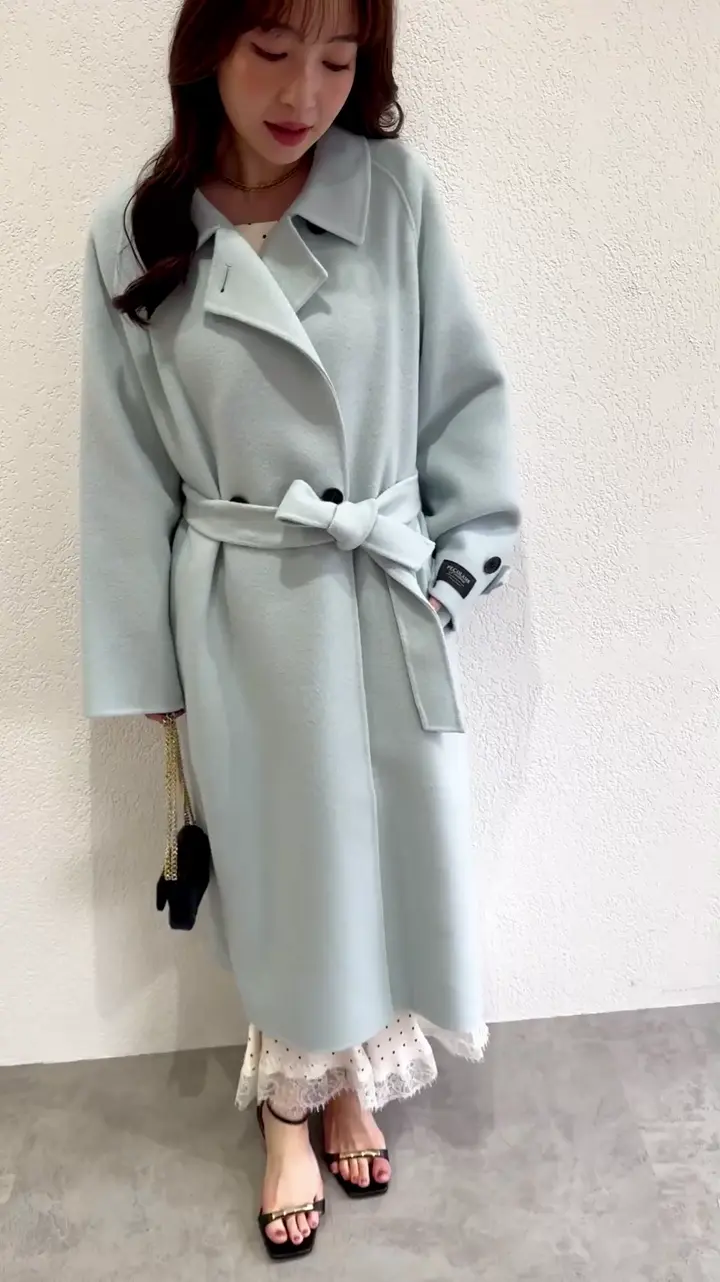 ダブルフェイスロングコート | La boutique BonBon(ラブティック