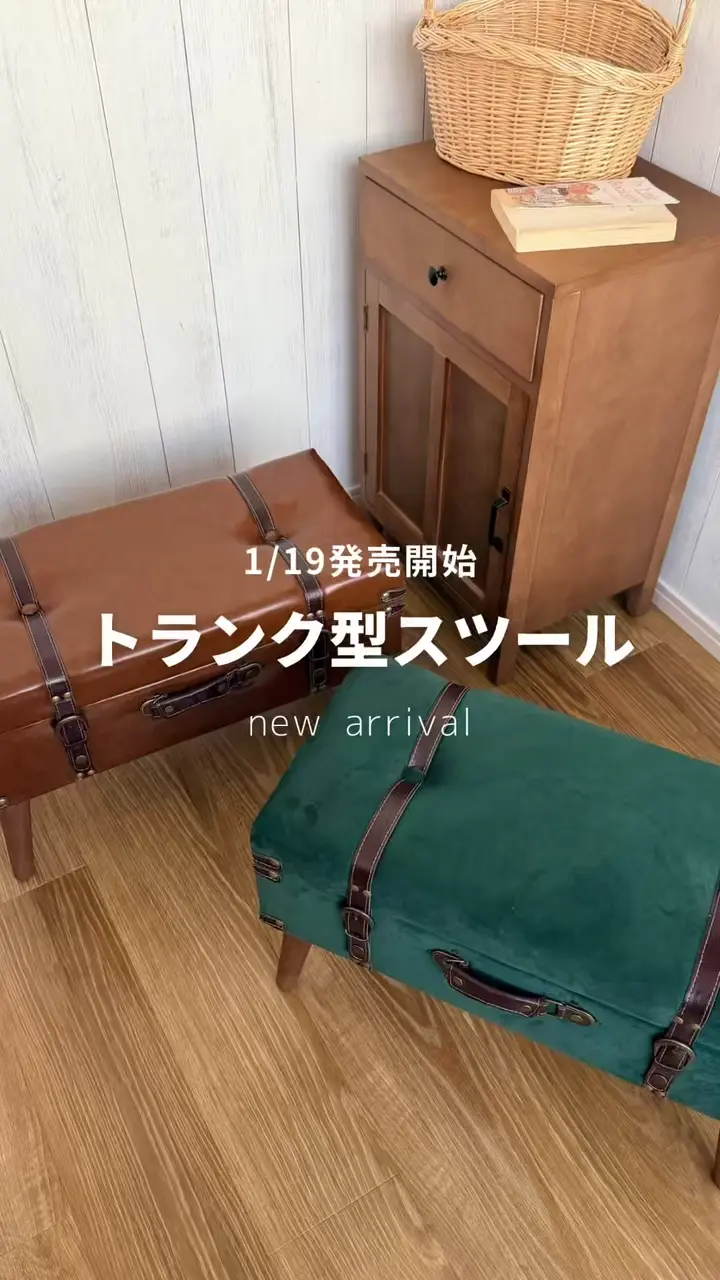 WEB限定商品》トランク型脚付き収納スツール | salut!(サリュ)ライフ