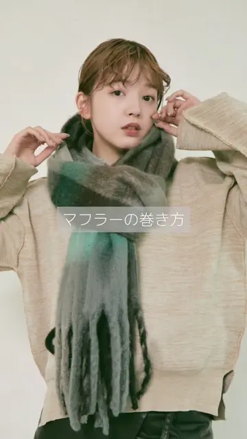 リブニットマフラー sakishimatokyo ストール マフラー 「12色展開」リブニット