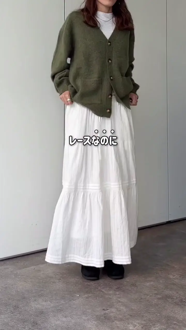 CPCM 裏地起毛レーススカート ホワイト Sサイズ CPCM｜裏地起毛レーススカート | Rakuten Fashion(楽天ファッション