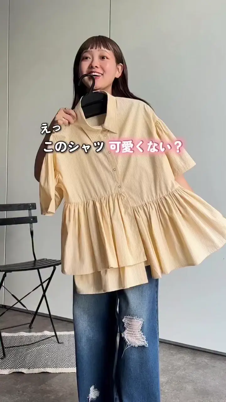 フリル半袖チュニックシャツ | CPCM(シーピーシーエム)レディース