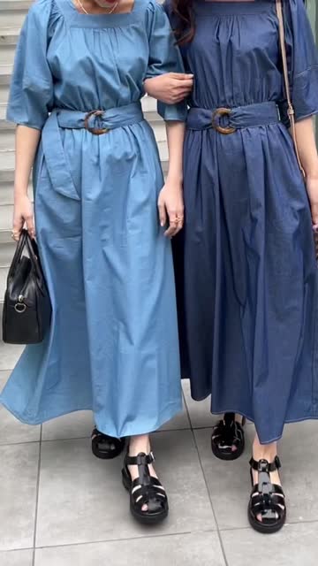 デニムスクエアネックワンピース | NICE CLAUP / OLIVE des