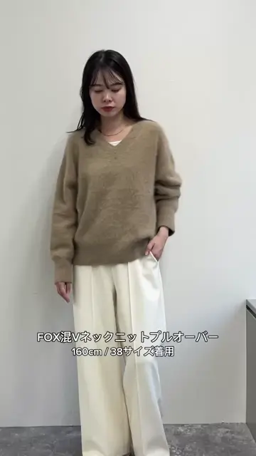 ニット セーター FOX混Vネックニット レディース FOX混Vネックニットプルオーバー | FREDY & GLOSTER(フレディ