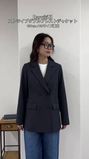 ストライプ ダブルブレストジャケット & パンツ セット haru企画】ストライプダブルブレストジャケット | FREDY