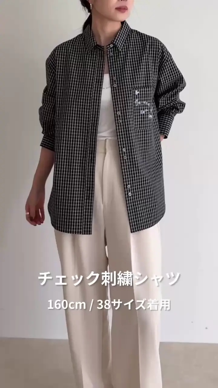 チェック刺繍シャツ | FREDY & GLOSTER(フレディ アンド グロスター