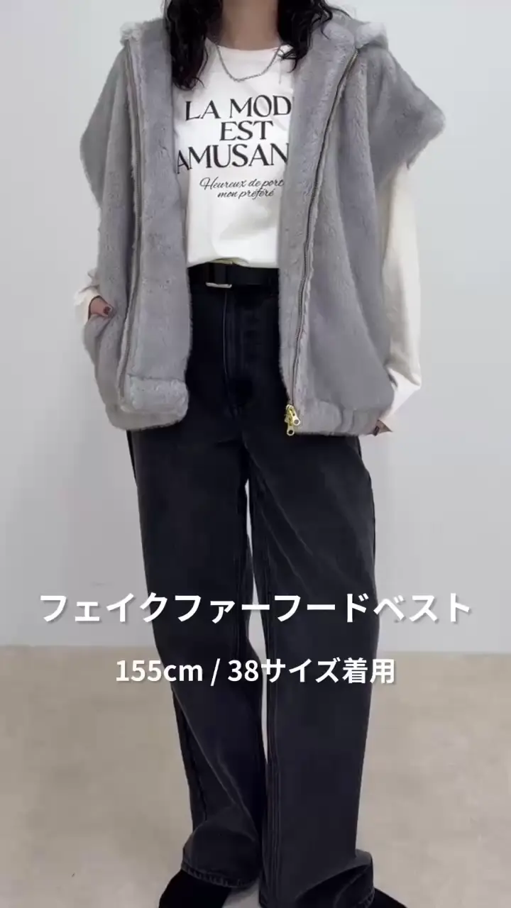 フェイクファーフードベスト | FREDY & GLOSTER(フレディ アンド