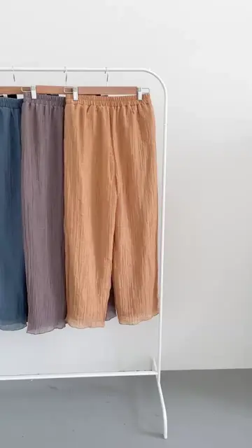 AMOMENTO:リバーシブル シアー ストレート パンツ AMOMENTO JP