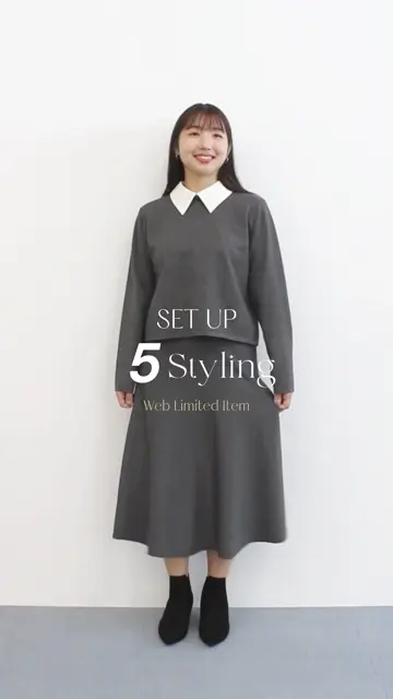 WEB限定】ELENA襟付き セットアップワンピ / 組曲