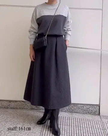 自由区 L 【カタログ掲載・セットアップ対応・洗える】スムージーブロッキング ニット 