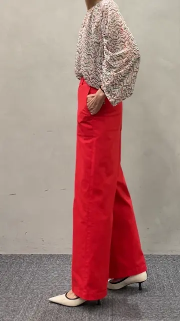 23区
【CLASSY.掲載】ウールライクカルゼロングジレ 23区｜【洗える】スラブツイルストレッチ ワイド パンツ