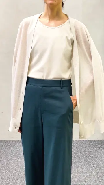 23区 【洗える】シャイニーリブ タンクトップ 