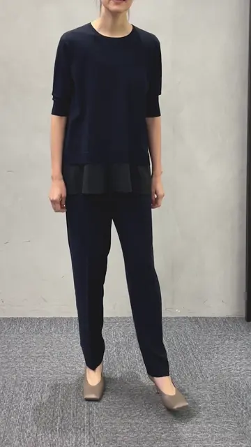 専用23区【洗える】レーヨンポリエステルストレッチ シャツコンビ ニット 洗える】レーヨンポリエステルストレッチ シャツコンビ ニット