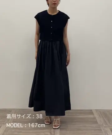 Oggi8月号掲載/洗える】ニットレイヤード ワンピース / 23区