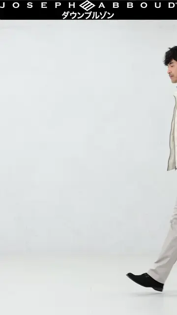 JOSEPH ABBOUD 【キングサイズ・軽量/サスティナブル素材/ECO撥水/インナーダウンにも】ナイロンスラブタフタダウンブルゾン 