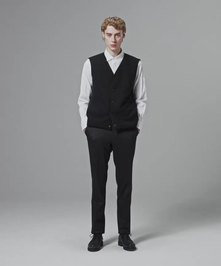 JOSEPH HOMME 【2WAY】パデットニットブロック　リバーシブルベスト 