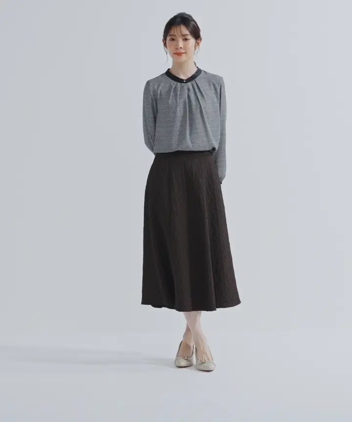 ANY SIS L 【4WAY・裏起毛】エニポカ ボウタイ ブラウス 