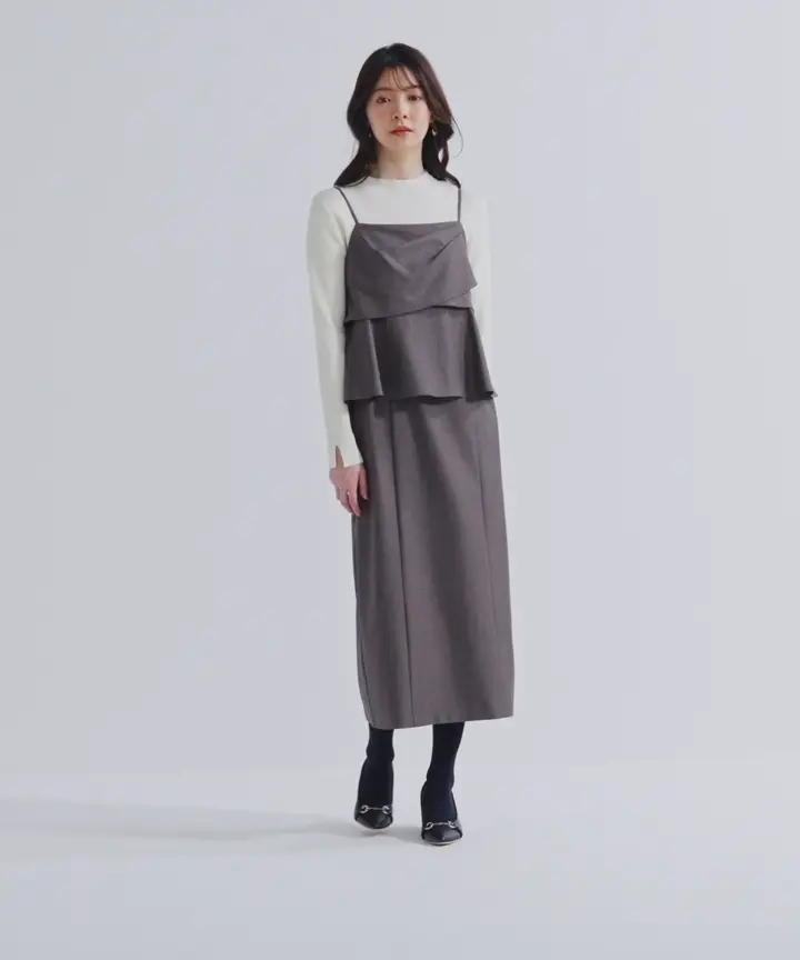 2SET】ビスチェ ワンピース × ニット セット / ANY SIS | ファッション